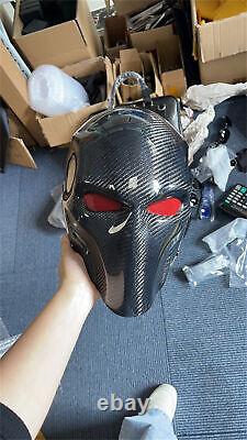 Carbon Fiber Deathstroke Full Face Mask Halloween Evil Masks Cosplay Props Gifts