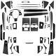 Carbon Fiber Full Complete Set Decor Kit Panel Trim Cover For Tesla Model Y 3
