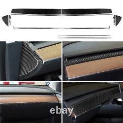 Carbon Fiber Full Complete Set Decor Kit Panel Trim Cover for Tesla Model Y 3