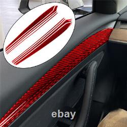 Carbon Fiber Full Complete Set Decor Kit Panel Trim Cover for Tesla Model Y 3