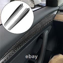 Carbon Fiber Full Complete Set Decor Kit Panel Trim Cover for Tesla Model Y 3