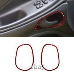 Carbon Fiber Full Interior Cover Trim Set Kit For Ford Mustang 2001-2004 Red