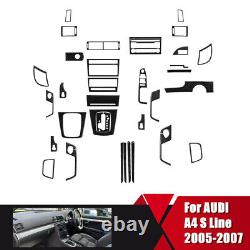 Carbon Fiber Full Interior Set Cover Trim For Audi A4 S line 2005-2007