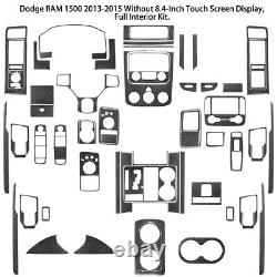 Carbon Fiber Full Kits WithO 8.4 Screen Trim Cover For Dodge RAM 1500 2013-2015