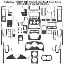 Carbon Fiber Full Kits WithO 8.4 Screen Trim Cover For Dodge RAM 1500 2013-2018