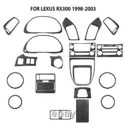 Carbon Fiber Full Set Control Trim Cover Stickers for Lexus RX300 1998-2003