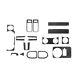 Carbon Fiber Full Set Interior Decoration Trim Kit Fit For Ford Mustang 05-09