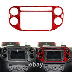 Carbon Fiber Interior Full Kit Set Trim Red For VW Tiguan 2013-2017