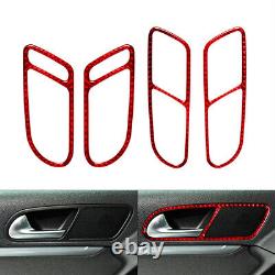 Carbon Fiber Interior Full Kit Set Trim Red For VW Tiguan 2013-2017