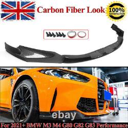Carbon Fiber Look Front Splitter Lip For 2021+ BMW G80 M3 G82 G83 M4 Performance