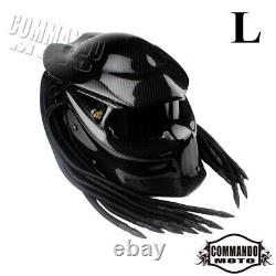 Carbon Fiber Predator Helmet Full Face Motorcycle Helmet Iron Warrior Man Helmet