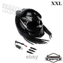 Carbon Fiber Predator Helmet Full Face Motorcycle Helmet Iron Warrior Man Helmet