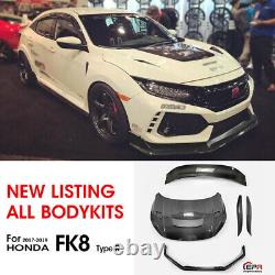 Carbon Fiber VARS Style Full Widebody All Bodykits For Honda Civic FK8 Typ R