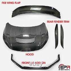 Carbon Fiber VARS Style Full Widebody All Bodykits For Honda Civic FK8 Typ R