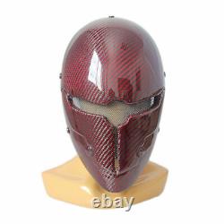 Carbon fiber Cosplay Metal mesh Protective Halloween Full Face Dance Mask