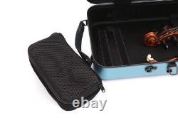 Carbon fiber Violin Case 4/4 full size with Backstraps Mucic sheet bag, Blue
