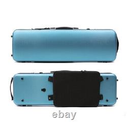 Carbon fiber Violin Case 4/4 full size with Backstraps Mucic sheet bag, Blue