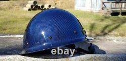 Carbon fiber hard hat full brim Blue ANSI/ISEA Certified