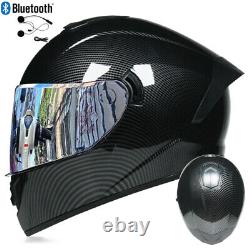 DOT Bluetooth Motorcycle Helmet 2 LenS Full Face StreetBike Scooter Helmet