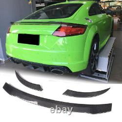 For Audi TT MK3 Type 8S TTS TTRS TT SLINE Carbon Fiber Rear Trunk Spoiler Wing