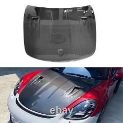 For Porsche 911 718 2012-2019 Full Carbon Fiber Front Hood Vented Bonnet Cover