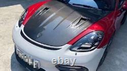 For Porsche 911 718 2012-2019 Full Carbon Fiber Front Hood Vented Bonnet Cover