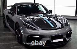 For Porsche 911 718 2012-2019 Full Carbon Fiber Front Hood Vented Bonnet Cover