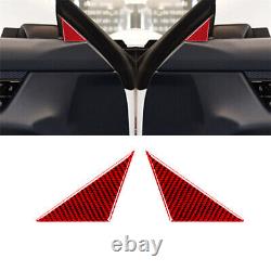 For Porsche Taycan Red Carbon Fiber Full Kits Sticker Trim