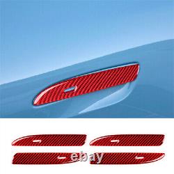 For Porsche Taycan Red Carbon Fiber Full Kits Sticker Trim