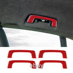 For Porsche Taycan Red Carbon Fiber Full Kits Sticker Trim