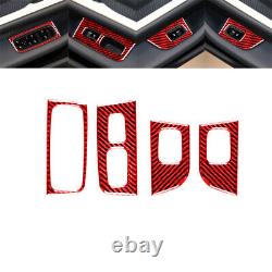 For Porsche Taycan Red Carbon Fiber Full Kits Sticker Trim