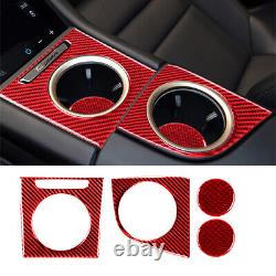 For Porsche Taycan Red Carbon Fiber Full Kits Sticker Trim