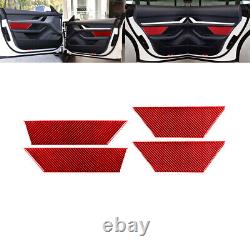 For Porsche Taycan Red Carbon Fiber Full Kits Sticker Trim