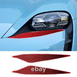 For Porsche Taycan Red Carbon Fiber Full Kits Sticker Trim