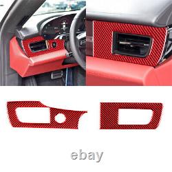 For Porsche Taycan Red Carbon Fiber Full Kits Sticker Trim