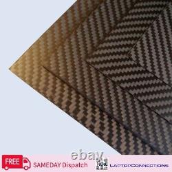 Full 3K Carbon Fibre Sheet 2.0mm x 500mm × 400mm Twill Weave Black 2mm