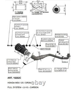 Full Exhaust Leovince LV-10 CARBON FIBER for HONDA MSX 125 / GROM 2023