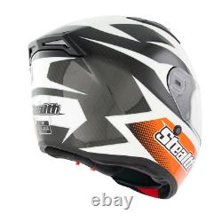 Full Face Crash Helmet Superlight Carbon Fiber Shell Karting Motorcycle Racing