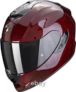 Full-Face Fiber Motorcycle Scorpion EXO 1400 CARBON Red XL Red Carbon Helmet