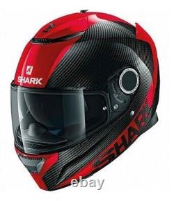 Full-Face Fiber Motorcycle Shark Spartan Carbon Skin Red SIZE S