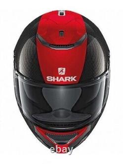 Full-Face Fiber Motorcycle Shark Spartan Carbon Skin Red SIZE S