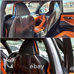 Full Real Carbon Fiber Seat Shells Seat Cover 4Pcs for BMW X3M F97 19-24