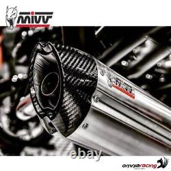 Full exhaust system carbon fiber Mivv GP PRO approved for Yamaha R7 2022