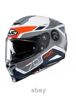 Full length motorcycle helmet Carbon fiber/HJC glass Rhky 70 Shuky gray/orange