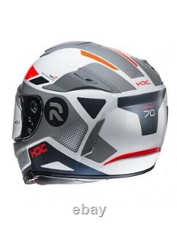 Full length motorcycle helmet Carbon fiber/HJC glass Rhky 70 Shuky gray/orange