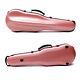 Full size Violin Case 4/4 Hard Shell Lightweight Carbon fiber BackStraps, Pink