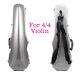 Gray 4/4 Full Size Violin Case Carbon Fiber Hard Violin Case with Back Straps