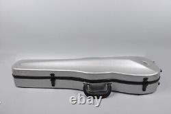 Gray 4/4 Full Size Violin Case Carbon Fiber Hard Violin Case with Back Straps