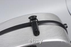 Gray 4/4 Full Size Violin Case Carbon Fiber Hard Violin Case with Back Straps