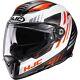 HJC F70 Carbon Fibre Motorcycle Motorbike Helmet Kesta Orange